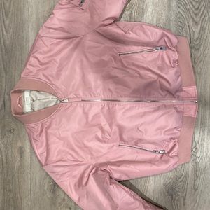 Zara bomber jacket in pink
